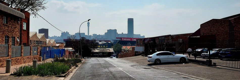 Blick auf die Skyline von Johannesburg - Südafrika