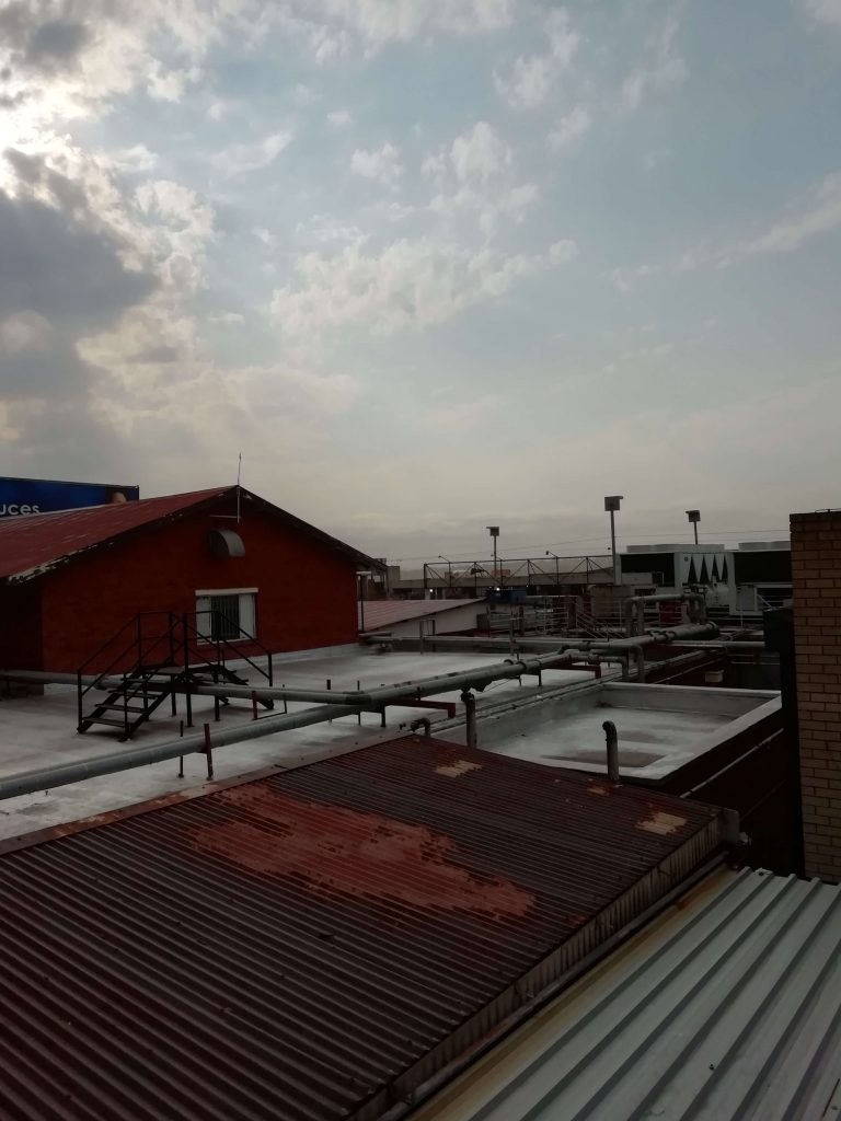 Pause auf dem Dach des BARAs in Johannesburg
