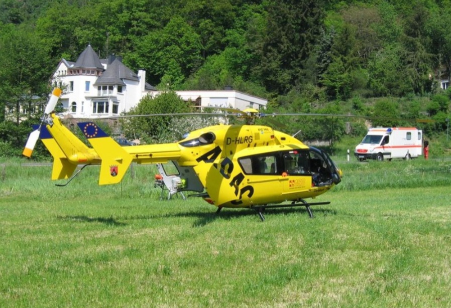 Notärztliche Betreuung per Helikopter
