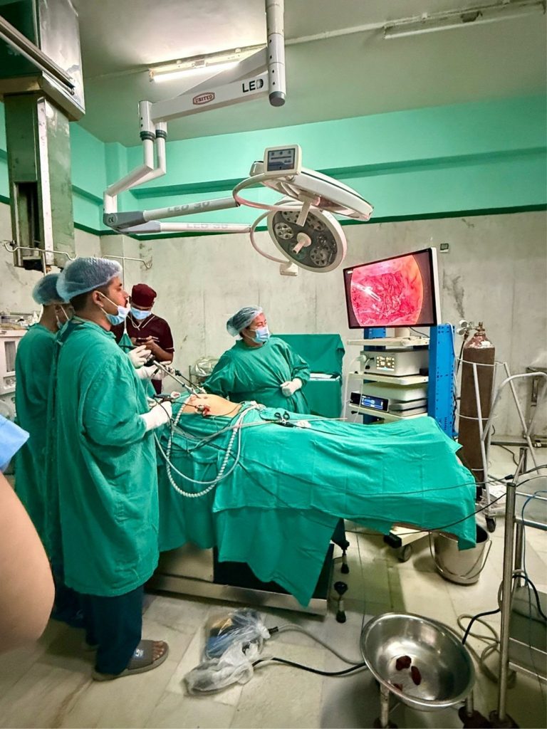 Eine der zahlreichen Operationen 