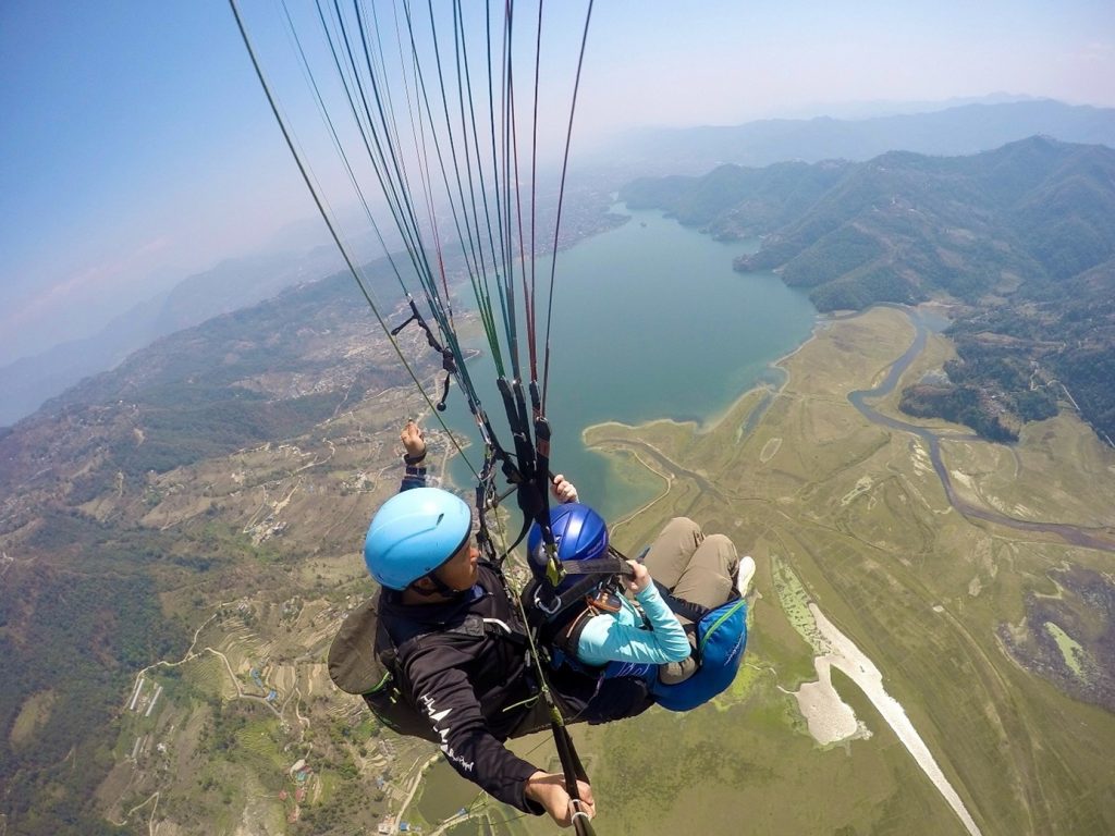 Mein traumhafter Gleitschirm Flug über Pokhara und den Phewa Lake