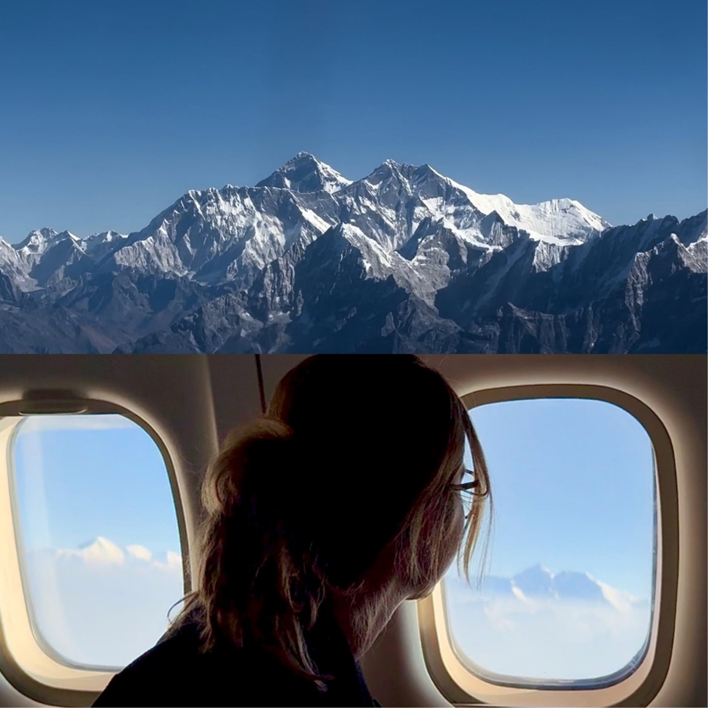 Atemberaubender Blick auf den Mount Everest mit Lhotse und Nuptse